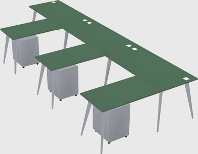 Modern l-shaped office desk