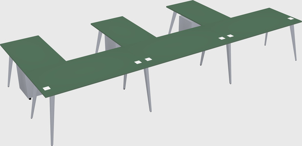 Modern l-shaped office desk