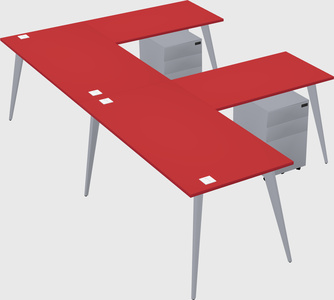 Modern l-shaped office desk