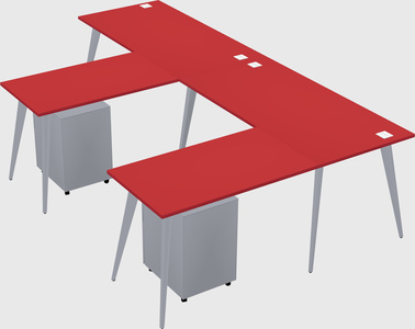 Modern l-shaped office desk