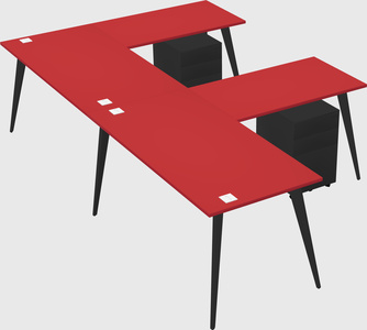 Modern l-shaped office desk