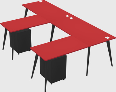 Modern l-shaped office desk