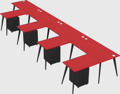 Modern l-shaped office desk