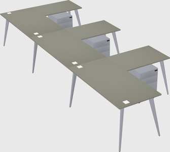 Modern l-shaped office desk