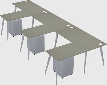 Modern l-shaped office desk