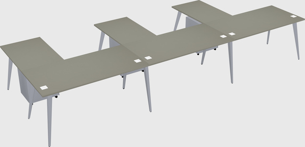 Modern l-shaped office desk