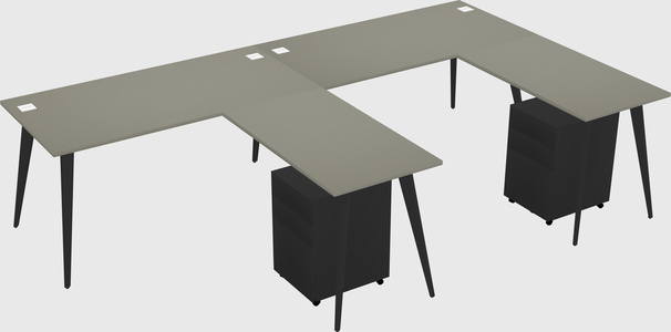 Modern L-shaped Office Desk