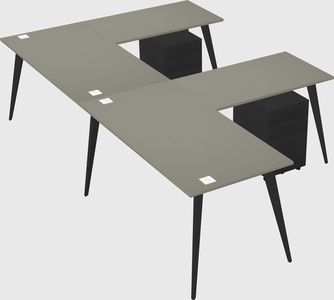 Modern l-shaped office desk