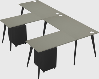 Modern l-shaped office desk