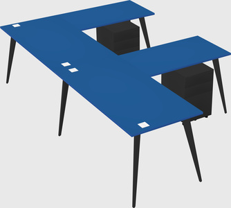 Modern l-shaped office desk