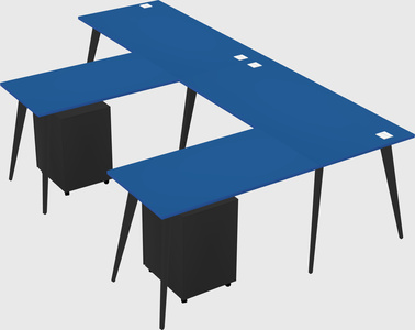 Modern l-shaped office desk