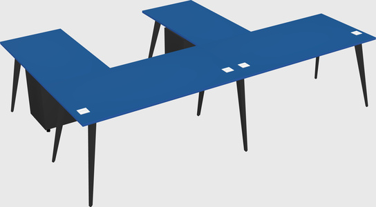 Modern l-shaped office desk