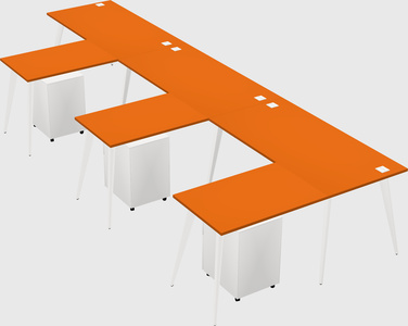 Modern l-shaped office desk