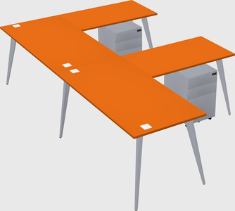Modern l-shaped office desk