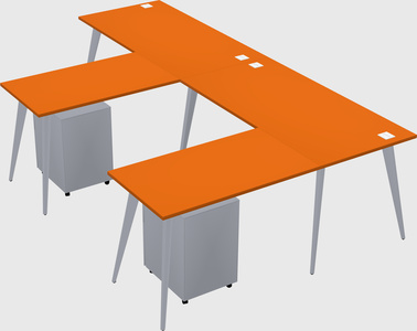 Modern l-shaped office desk