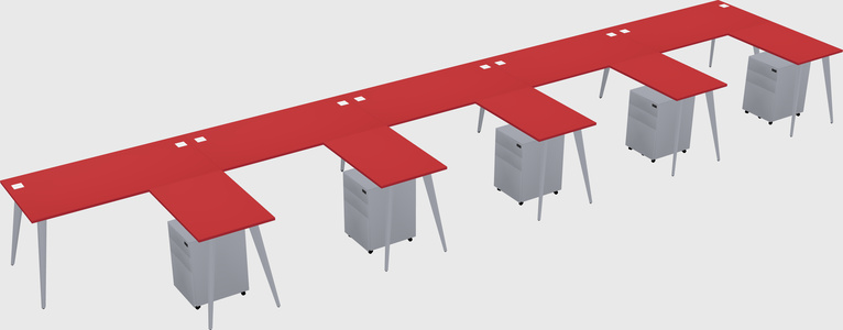 Modern L-shaped Office Desk