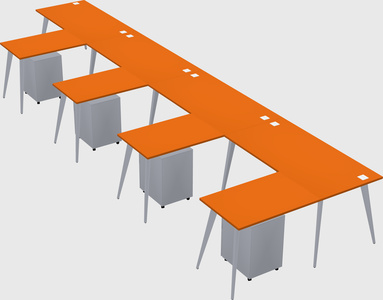 Modern l-shaped office desk