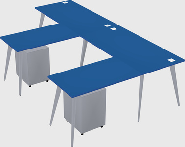 Modern l-shaped office desk