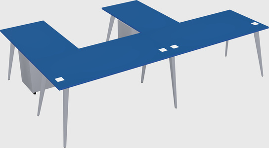 Modern l-shaped office desk