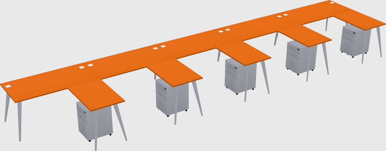Modern L-shaped Office Desk
