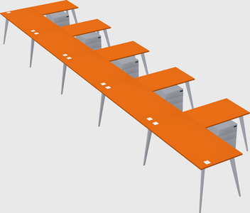 Modern l-shaped office desk