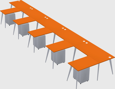 Modern l-shaped office desk
