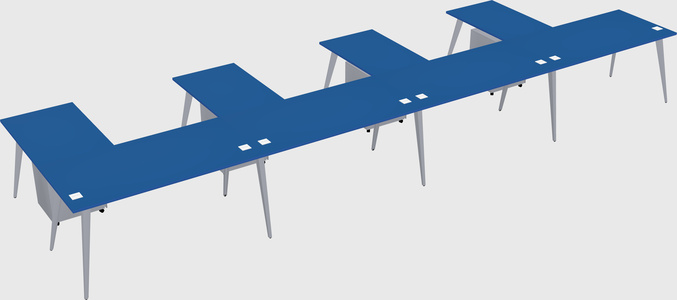Modern l-shaped office desk