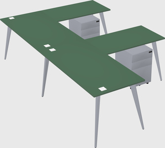 Modern l-shaped office desk