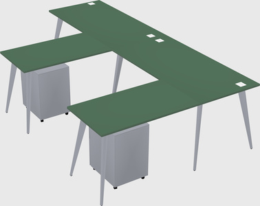 Modern l-shaped office desk