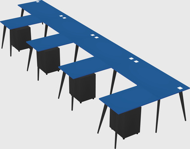 Modern l-shaped office desk