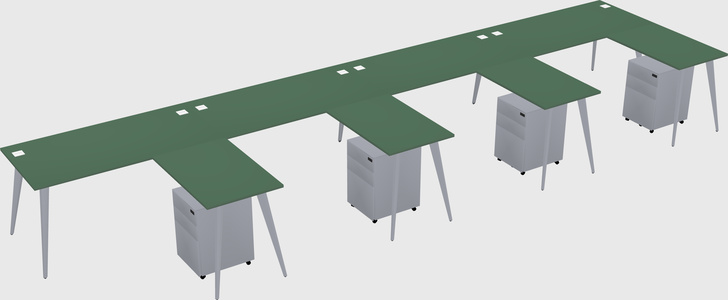 Modern L-shaped Office Desk