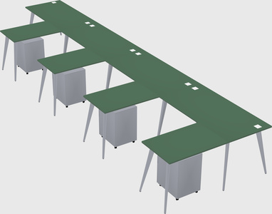 Modern l-shaped office desk