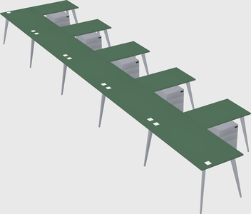Modern l-shaped office desk