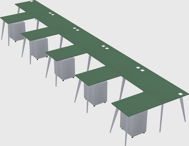 Modern l-shaped office desk