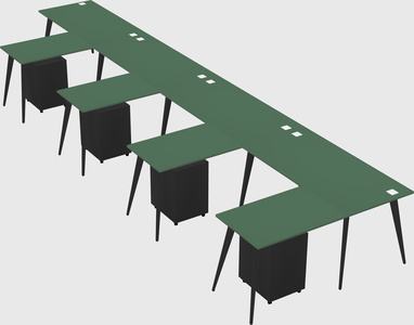 Modern l-shaped office desk