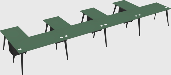 Modern l-shaped office desk