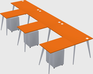 Modern l-shaped office desk