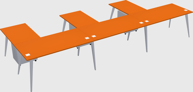 Modern l-shaped office desk