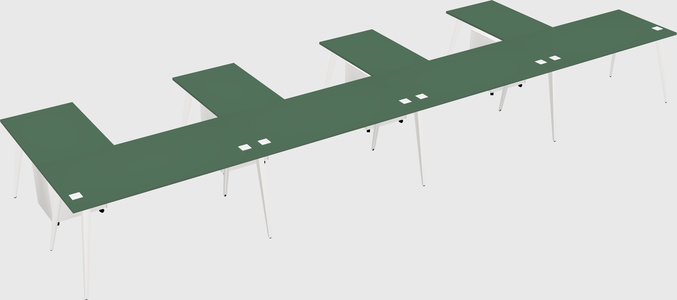 Modern l-shaped office desk