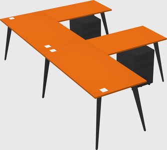 Modern l-shaped office desk