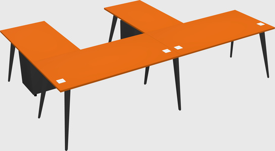 Modern l-shaped office desk