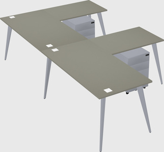 Modern l-shaped office desk