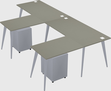 Modern l-shaped office desk