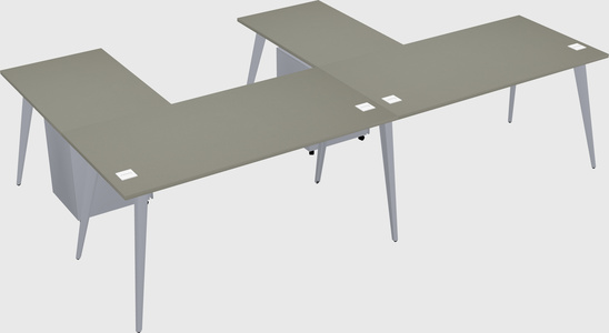 Modern l-shaped office desk