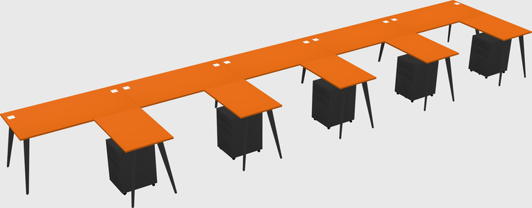 Modern L-shaped Office Desk