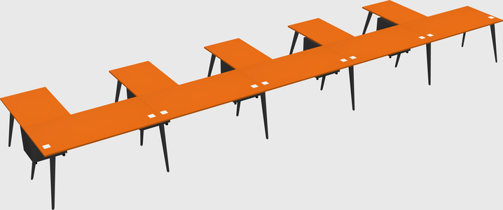 Modern l-shaped office desk