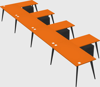 Modern l-shaped office desk