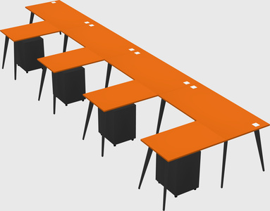 Modern l-shaped office desk