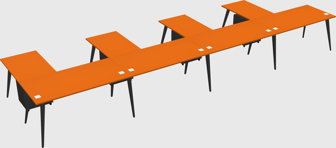 Modern l-shaped office desk