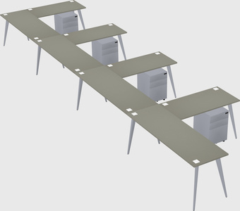 Modern l-shaped office desk